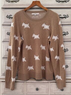 LOFT Doggie Crewneck Sweater